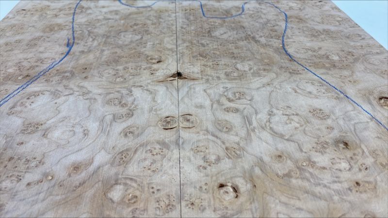 Top Maserahorn - Maple Burl Westcoast, 2-tlg. 8mm Einzelstück #006